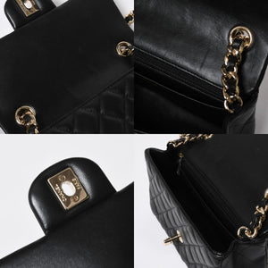 極美品 CHANEL シャネル ミニマトラッセ 20 Sフラップ Sチェーンショルダーバッグ AS2326 30番台 ココマーク ラムスキン ブラック 中古 4a008337