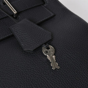 Like new HERMES Maxi Kelly 42 Maxi Kelly 42 handbag B stamp Togo GRIS MISTY navy SV metal fittings inner stitching used 4a008343