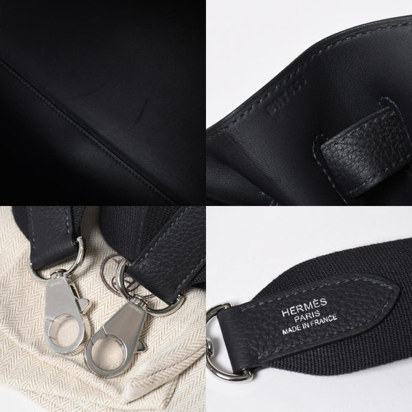Like new HERMES Maxi Kelly 42 Maxi Kelly 42 handbag B stamp Togo GRIS MISTY navy SV metal fittings inner stitching used 4a008343