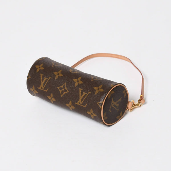 新品同様 LOUIS VUITTON ルイヴィトン パピヨン30 ハンドバッグ M51385 筒型 モノグラム PVC レザー ブラウン 中古 4a008344