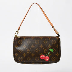 Very Good LOUIS VUITTON Monogram Cherry Pochette Accessory Accessory Pouch Takashi Murakami M95008 Used 4b010846