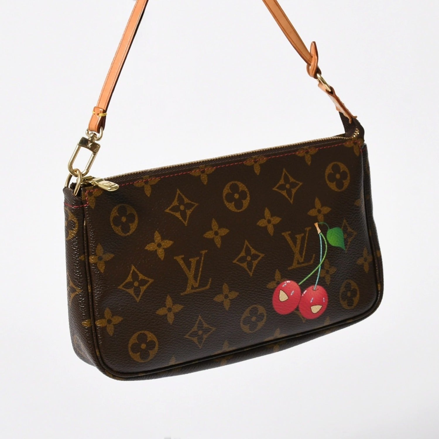 ！極美品！　ルイヴィトン　モノグラム　アクセサリーポーチ　105 極美品 LOUIS VUITTON ルイヴィトン モノグラム チェリー ポシェット