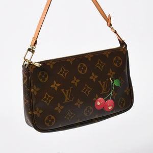 Very Good LOUIS VUITTON Monogram Cherry Pochette Accessory Accessory Pouch Takashi Murakami M95008 Used 4b010846