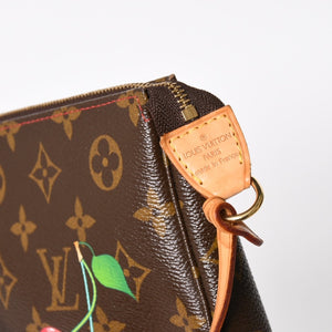 Very Good LOUIS VUITTON Monogram Cherry Pochette Accessory Accessory Pouch Takashi Murakami M95008 Used 4b010846