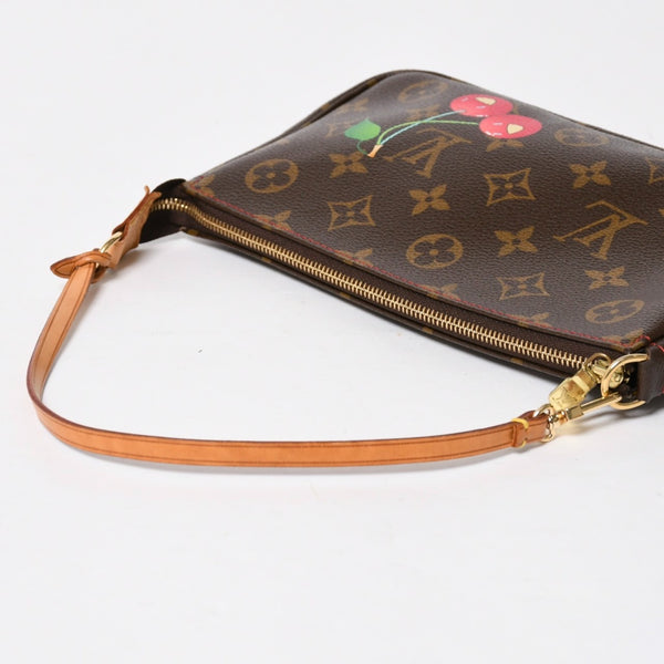 Very Good LOUIS VUITTON Monogram Cherry Pochette Accessory Accessory Pouch Takashi Murakami M95008 Used 4b010846