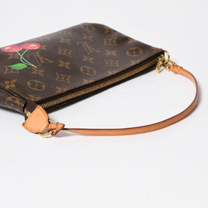 Very Good LOUIS VUITTON Monogram Cherry Pochette Accessory Accessory Pouch Takashi Murakami M95008 Used 4b010846