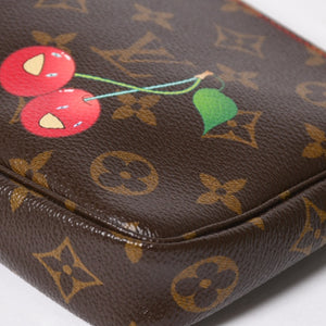 Very Good LOUIS VUITTON Monogram Cherry Pochette Accessory Accessory Pouch Takashi Murakami M95008 Used 4b010846