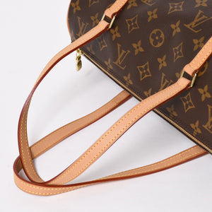 新品同様 LOUIS VUITTON ルイヴィトン パピヨン30 ハンドバッグ M51385 筒型 モノグラム PVC レザー ブラウン 中古 4a008344