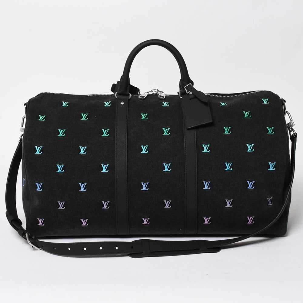 新品同様 LOUIS LVUITTON ルイヴィトン キーポル バンドリエール 50 ブランソンデニム ファレルコレクション マルチカラー M13966 中古 4a008316