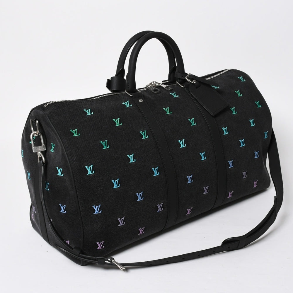 新品同様 LOUIS LVUITTON ルイヴィトン キーポル バンドリエール 50 ブランソンデニム ファレルコレクション マルチカラー M13966 中古 4a008316