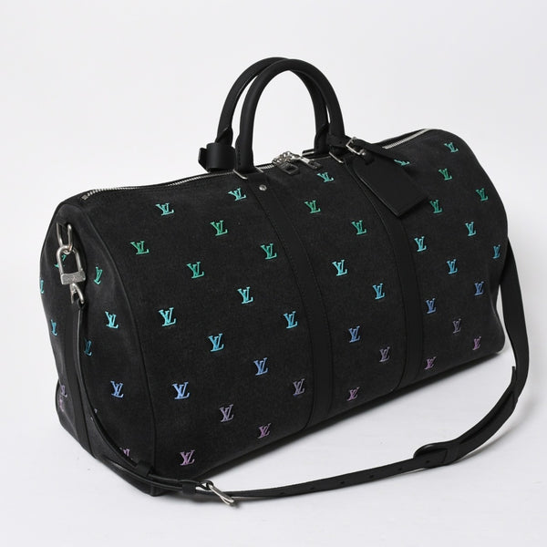 新品同様 LOUIS LVUITTON ルイヴィトン キーポル バンドリエール 50 ブランソンデニム ファレルコレクション マルチカラー M13966 中古 4a008316