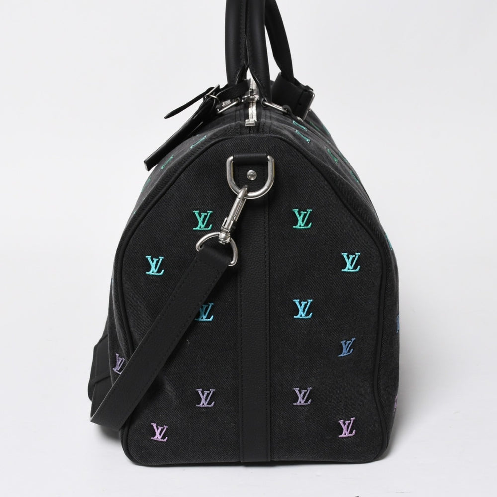 新品同様 LOUIS LVUITTON ルイヴィトン キーポル バンドリエール 50 ブランソンデニム ファレルコレクション マルチカラー M13966 中古 4a008316