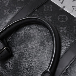 極美品 LOUIS VUITTON ルイヴィトン ボストンバッグ ハンドバッグ キーポルバンドリエール50 M43817 モノグラムエクリプス スピリット ブラック シルバー金具 2WAY 中古 4a008423