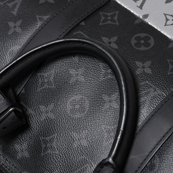 極美品 LOUIS VUITTON ルイヴィトン ボストンバッグ ハンドバッグ キーポルバンドリエール50 M43817 モノグラムエクリプス スピリット ブラック シルバー金具 2WAY 中古 4a008423
