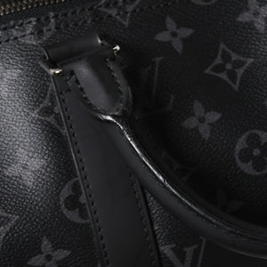 極美品 LOUIS VUITTON ルイヴィトン ボストンバッグ ハンドバッグ キーポルバンドリエール50 M43817 モノグラムエクリプス スピリット ブラック シルバー金具 2WAY 中古 4a008423