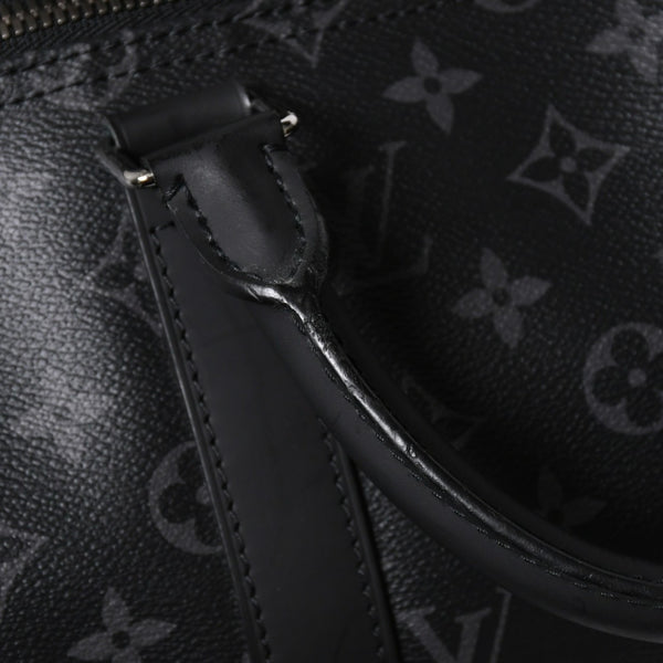 極美品 LOUIS VUITTON ルイヴィトン ボストンバッグ ハンドバッグ キーポルバンドリエール50 M43817 モノグラムエクリプス スピリット ブラック シルバー金具 2WAY 中古 4a008423