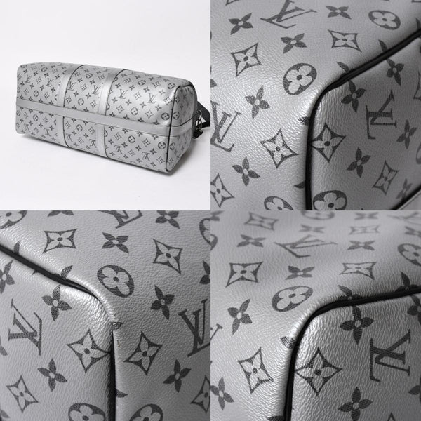 極美品 LOUIS VUITTON ルイヴィトン ボストンバッグ ハンドバッグ キーポルバンドリエール50 M43817 モノグラムエクリプス スピリット ブラック シルバー金具 2WAY 中古 4a008423