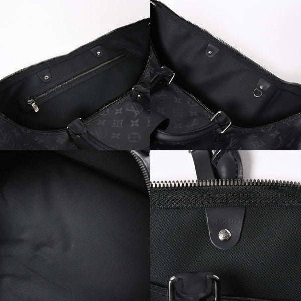 極美品 LOUIS VUITTON ルイヴィトン ボストンバッグ ハンドバッグ キーポルバンドリエール50 M43817 モノグラムエクリプス スピリット ブラック シルバー金具 2WAY 中古 4a008423