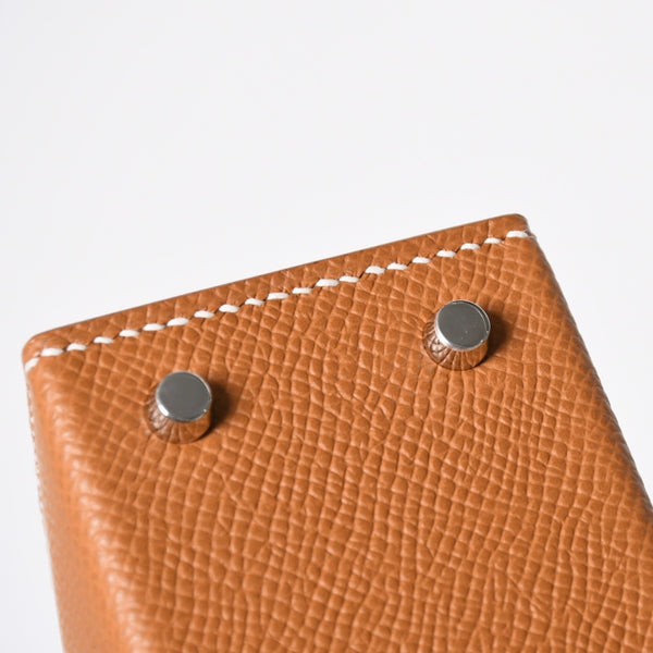 新品未使用品 HERMES エルメス ミニケリー2 Mini Kelly2 G刻印 ミニハンドバッグ ゴールド シルバー金具 外縫い 2WAY 中古 4a008359