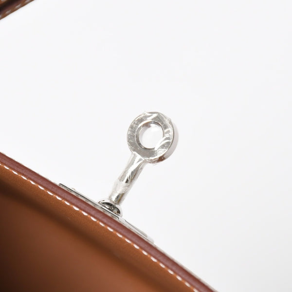 新品未使用品 HERMES エルメス ミニケリー2 Mini Kelly2 G刻印 ミニハンドバッグ ゴールド シルバー金具 外縫い 2WAY 中古 4a008359