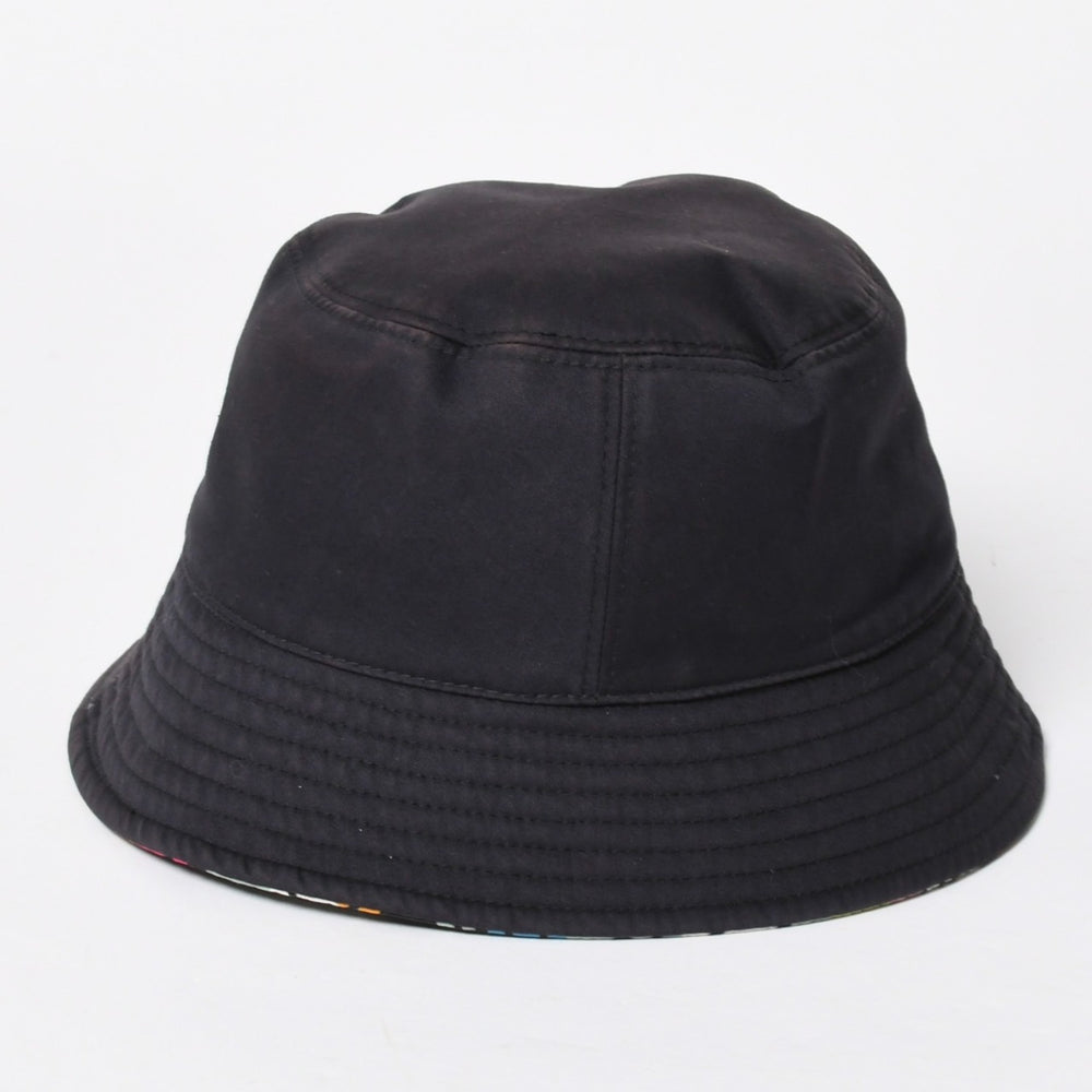 CHANEL シャネル ココマーク M24C バケットハット リバーシブル ココマーク コットン ブラック マルチカラー 美品 中古 4a008303