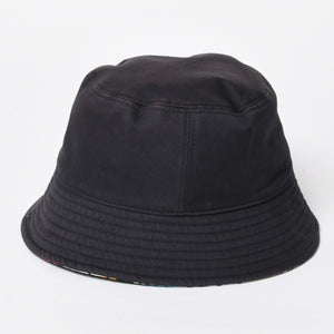 CHANEL シャネル ココマーク M24C バケットハット リバーシブル ココマーク コットン ブラック マルチカラー 美品 中古 4a008303