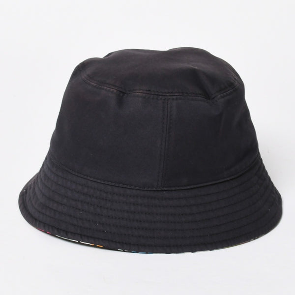 CHANEL シャネル ココマーク M24C バケットハット リバーシブル ココマーク コットン ブラック マルチカラー 美品 中古 4a008303