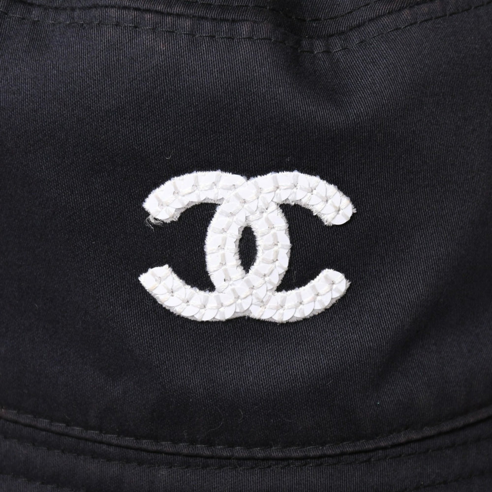 CHANEL Cocomark M24C Bucket Hat Reversible Cocomark Cotton Black Multicolor Good Condition Used 4a008303