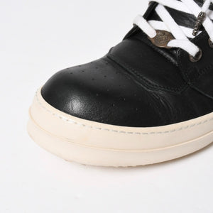 Like new short tongue Rick Owens × CHROME HEARTS Geobasket sneakers size 42 black white used 4a008363