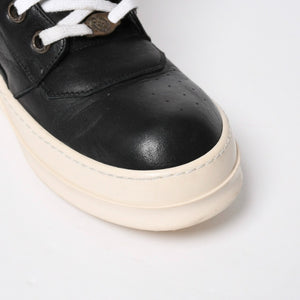 Like new short tongue Rick Owens × CHROME HEARTS Geobasket sneakers size 42 black white used 4a008363