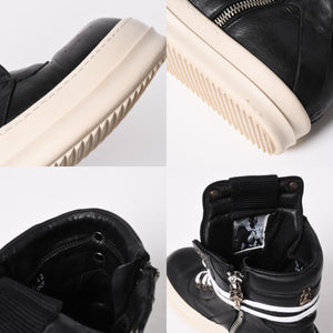 Like new short tongue Rick Owens × CHROME HEARTS Geobasket sneakers size 42 black white used 4a008363