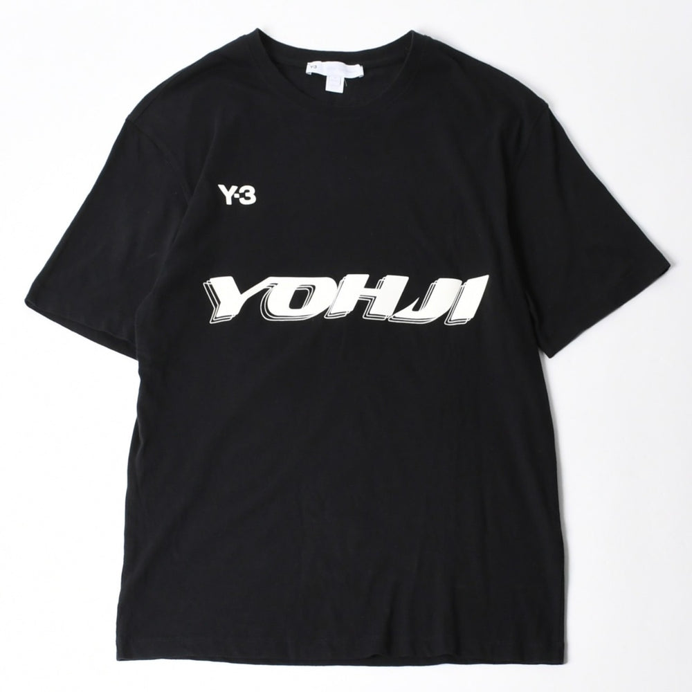 極美品 Y-3 ワイスリー U GRAPHIC SS TEE HT4730 Mサイズ ブラック ラバープリント YOHJI YAMAMOTO ヨウジヤマモト アディダス 中古 4a007822