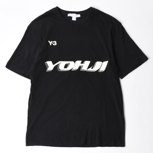 極美品 Y-3 ワイスリー U GRAPHIC SS TEE HT4730 Mサイズ ブラック ラバープリント YOHJI YAMAMOTO ヨウジヤマモト アディダス 中古 4a007822