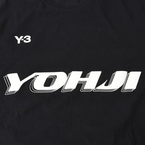 極美品 Y-3 ワイスリー U GRAPHIC SS TEE HT4730 Mサイズ ブラック ラバープリント YOHJI YAMAMOTO ヨウジヤマモト アディダス 中古 4a007822