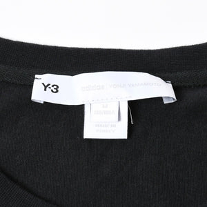 極美品 Y-3 ワイスリー U GRAPHIC SS TEE HT4730 Mサイズ ブラック ラバープリント YOHJI YAMAMOTO ヨウジヤマモト アディダス 中古 4a007822