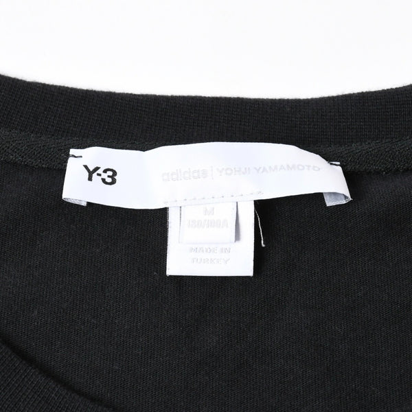極美品 Y-3 ワイスリー U GRAPHIC SS TEE HT4730 Mサイズ ブラック ラバープリント YOHJI YAMAMOTO ヨウジヤマモト アディダス 中古 4a007822