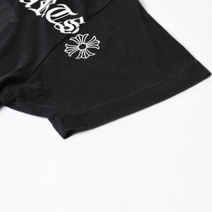 極美品 CHROME HEARTS クロムハーツ レディースプリントTシャツ Mサイズ CHプラス ヴァインダガー スクロールラベル ブラック 中古 4a008311