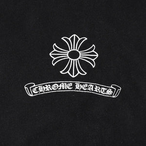 極美品 CHROME HEARTS クロムハーツ レディースプリントTシャツ Mサイズ CHプラス ヴァインダガー スクロールラベル ブラック 中古 4a008311