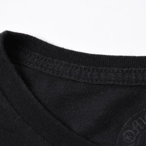 極美品 CHROME HEARTS クロムハーツ レディースプリントTシャツ Mサイズ CHプラス ヴァインダガー スクロールラベル ブラック 中古 4a008311