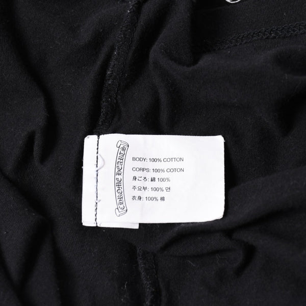 極美品 CHROME HEARTS クロムハーツ レディースプリントTシャツ Mサイズ CHプラス ヴァインダガー スクロールラベル ブラック 中古 4a008311