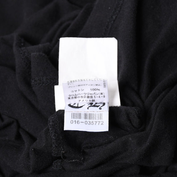 極美品 CHROME HEARTS クロムハーツ レディースプリントTシャツ Mサイズ CHプラス ヴァインダガー スクロールラベル ブラック 中古 4a008311