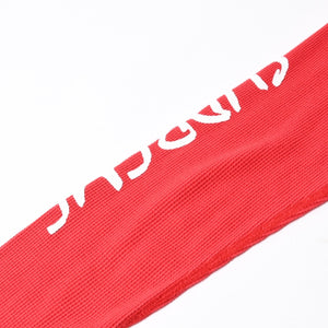 極美品 SUPREME シュプリーム 14AW Shield Waffle Thermal シールド ワッフル サーマル ロゴプリント サイズM 中古 4a008295