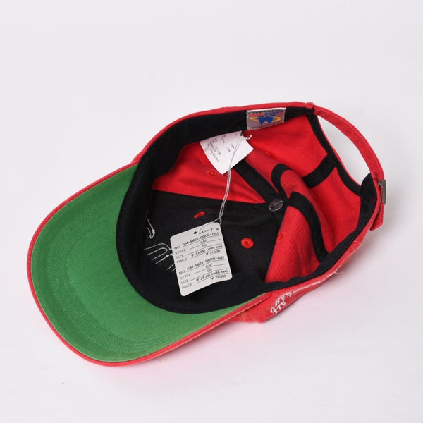 新品未使用 SAINT Mxxxxxx セントマイケル 6PANEL CAP/SAINT SM-HR3-0000-031 OSサイズ レッド グリーン キャップ 中古 4a008309