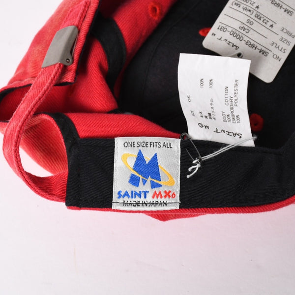 新品未使用 SAINT Mxxxxxx セントマイケル 6PANEL CAP/SAINT SM-HR3-0000-031 OSサイズ レッド グリーン キャップ 中古 4a008309