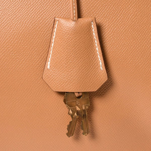 極美品 HERMES エルメス Haut a Courroies オータクロア45 ハンドバッグ アルデンヌ ナチュラル ゴールド金具 ○X刻印 中古 4a008370