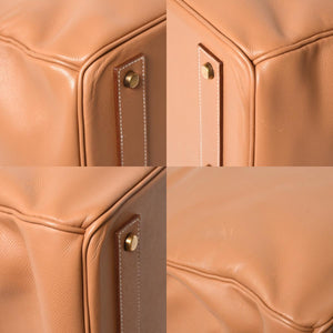 極美品 HERMES エルメス Haut a Courroies オータクロア45 ハンドバッグ アルデンヌ ナチュラル ゴールド金具 ○X刻印 中古 4a008370