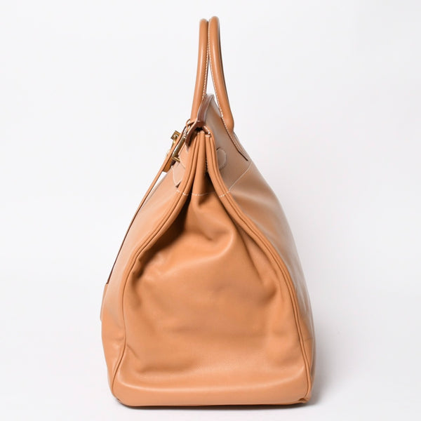 極美品 HERMES エルメス Haut a Courroies オータクロア45 ハンドバッグ アルデンヌ ナチュラル ゴールド金具 ○X刻印 中古 4a008370