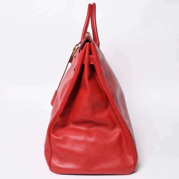 極美品 HERMES エルメス Haut a Courroies オータクロア55 ハンドバッグ アルデンヌ ルージュアッシュ ゴールド金具 ⚪︎U刻印 中古 4a008369