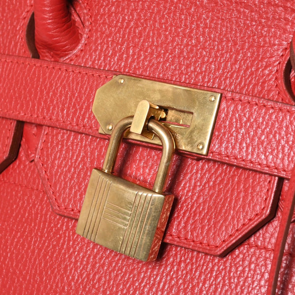 極美品 HERMES エルメス Haut a Courroies オータクロア55 ハンドバッグ アルデンヌ ルージュアッシュ ゴールド金具 ⚪︎U刻印 中古 4a008369