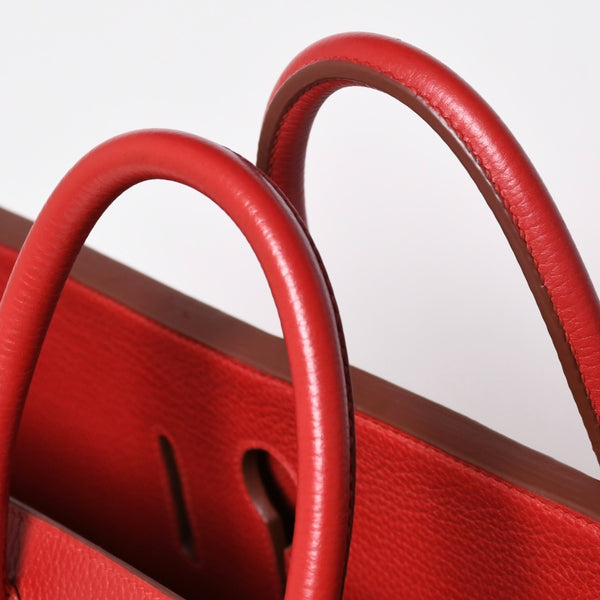 極美品 HERMES エルメス Haut a Courroies オータクロア55 ハンドバッグ アルデンヌ ルージュアッシュ ゴールド金具 ⚪︎U刻印 中古 4a008369